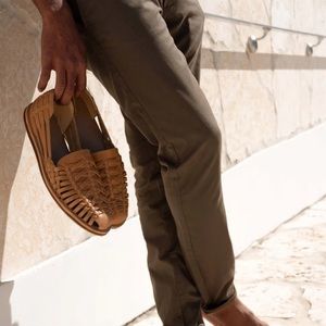 NISOLO by Anthropologie Men's Huarache Sandal Tobacco Brown Leather sandals 8